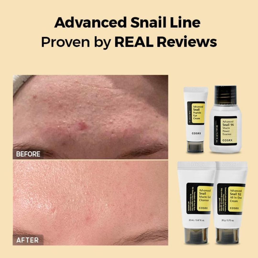 COSRX All About Snail Kit – 4-Step Advanced Snail Mucin Skincare Trial Set