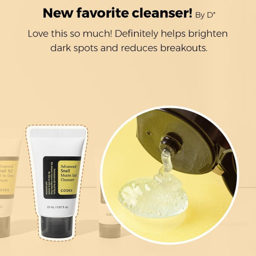 COSRX All About Snail Kit – 4-Step Advanced Snail Mucin Skincare Trial Set