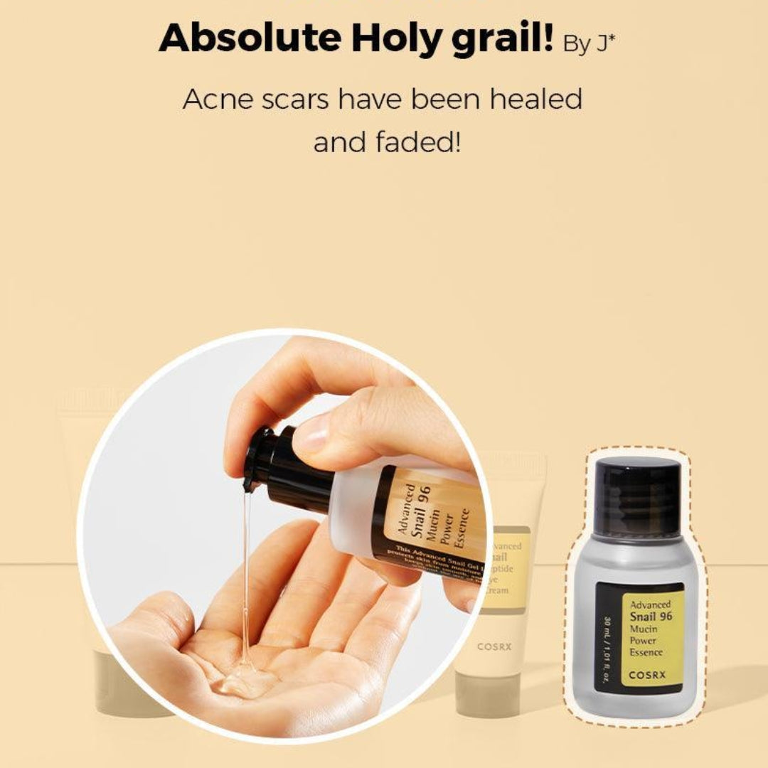 COSRX All About Snail Kit – 4-Step Advanced Snail Mucin Skincare Trial Set