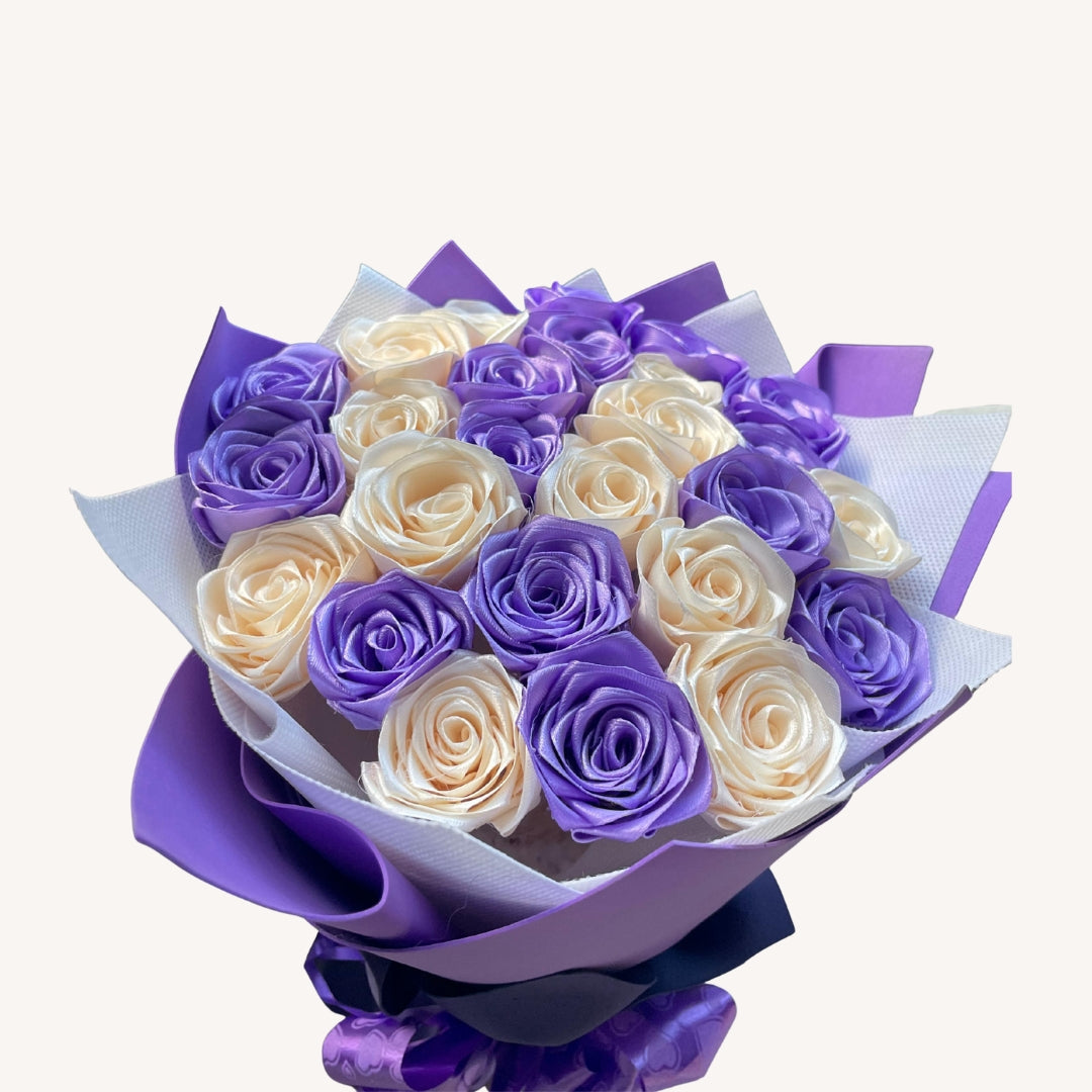 Ribbon Flower Bouquet- 27 Flowers