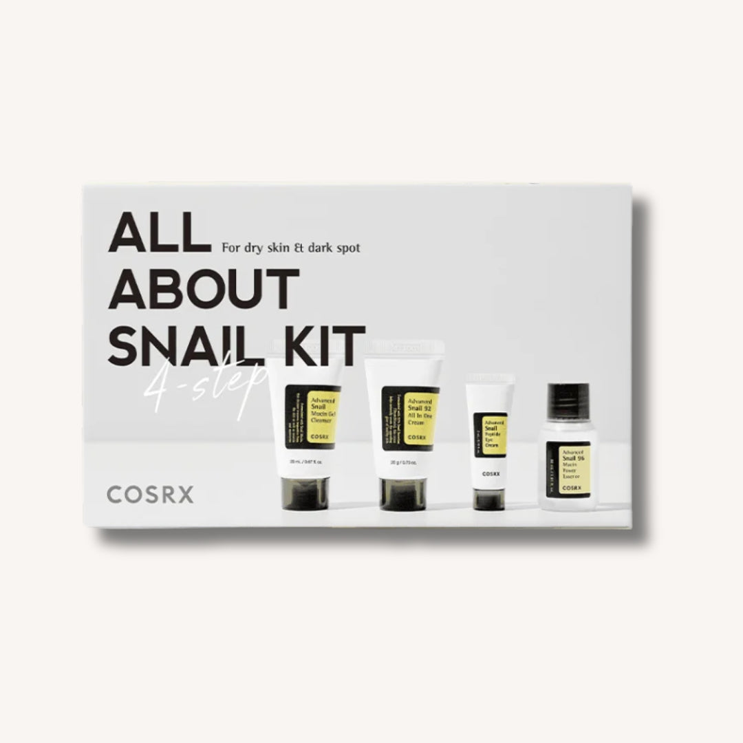COSRX All About Snail Kit – 4-Step Advanced Snail Mucin Skincare Trial Set